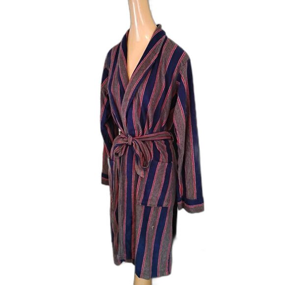 Vintage 1970s Striped Velour Robe from Kmart, Women’s Small 34–36 Bust - Picture 4 of 5